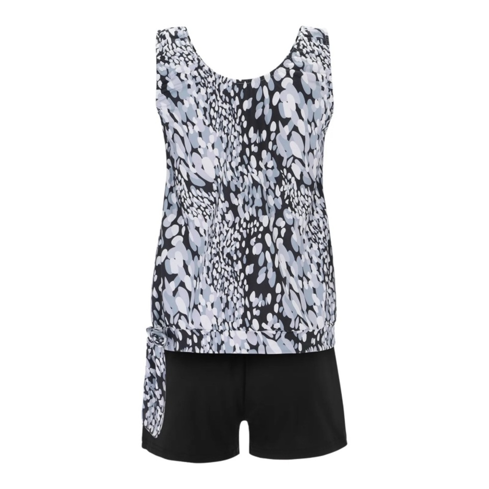 Black and White Patterned Two pieces swimsuit